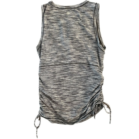 Athleta Gray Quarter Zip Tank With Ruched Sides, Size S - Picture 5 of 7